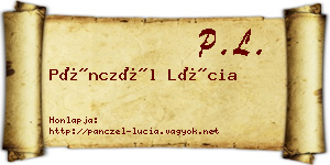 Pánczél Lúcia névjegykártya