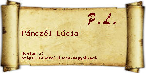 Pánczél Lúcia névjegykártya